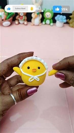 Cute Baby Chick 🐥 Clay Art | Easy & Adorable DIY Craft Idea#youtubeshorts #diy #craft