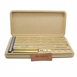 Old English Alphabet Stamp Set•1/4 Tall (215 Piece Set)•upper and Lowercase•handle Included•made in Usa•brass•leatherwork•branding• - Etsy