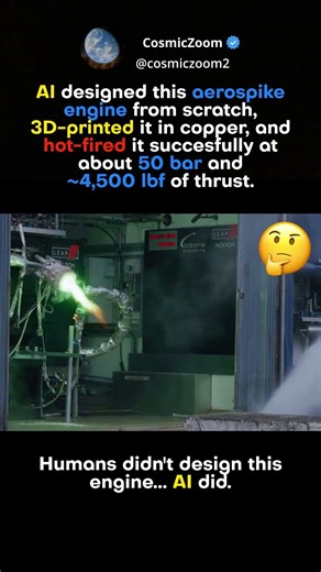 AI designed, and 3D printed this aerospike engine... #rocket #space #shorts