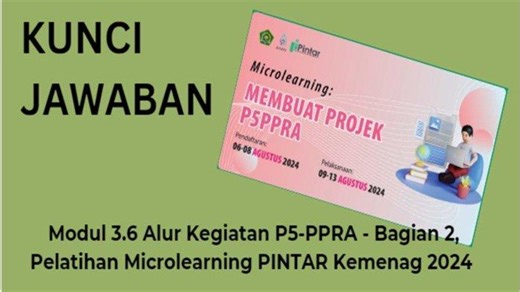 Kunci Jawaban: Modul 3.6 Alur Kegiatan P5-PPRA-Bagian 2,Pelatihan Microlearning oleh PINTAR Kemenag - TribunTrends.com