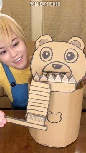 A Story of teddy 🧸 bear ~mini wood toy wood art, skills hand Craft #shorts