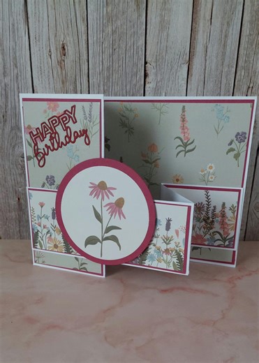 Handmade Floral Z Fold Birthday Card - Etsy