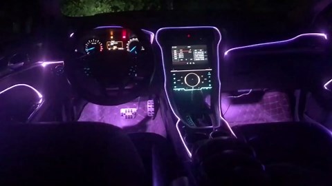 Interior Car LED Strip Lights, RGB 16 Million Colors 5 in 1 Ambient Lighting Kit with App Control and Music Mode, Automobile Inside Car Lights with 236 Inches Fiber Optic