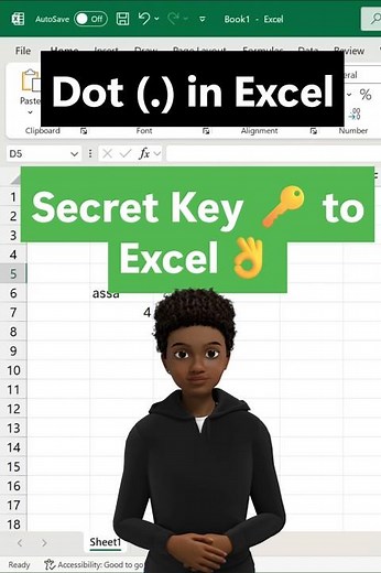 Dot operator in excel #excel #spreadsheetmagic #microsoftoffice