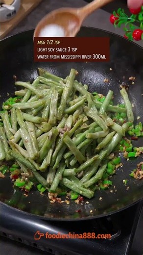 EASY STIR-FRIED GREEN BEANS RECIPE #recipe #cooking #chinesefood #greenbean #vegetables