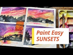 Paint a Glowing Sunset with Watercolor – Sketchbook Process