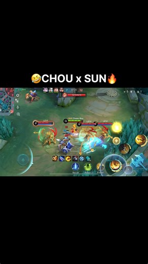 Chou vs Sun 🤣 MOBILE LEGENDS #shorts #chou #sun
