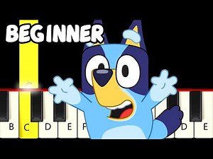 Dance mode from Bluey - Fast and Slow (Easy) Piano Tutorial - Beginner - Videos For Kids