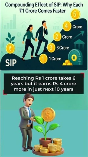 💰💸Power Of Compounding Within A Systematic Investment Plan (SIP) #Frist 1cr #Sip #mutualfunds