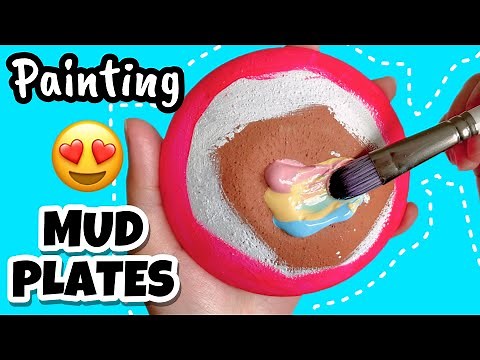 I Tried Painting on Mud Plates… & It Looks Amazing! 😍