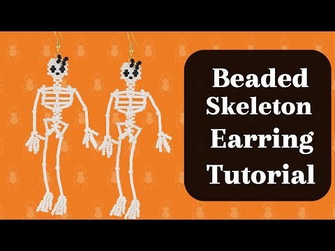 Beaded skeleton earring tutorial