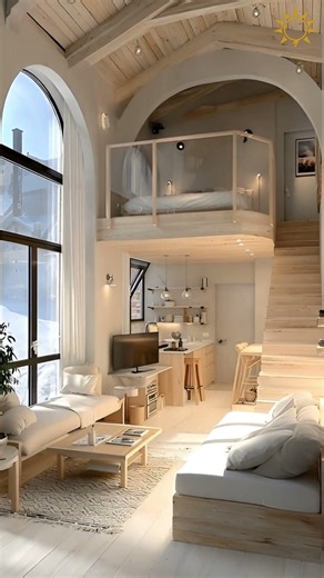 softly lit spaces | warm loft home