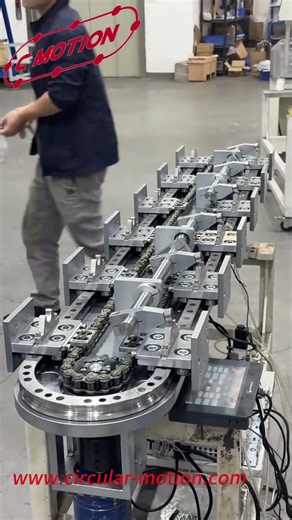 This Chain driven Elliptical track line,A Closed-loop Conveyor System