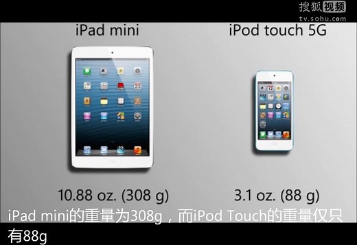 iPad mini与iPod Touch的对比