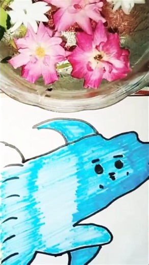 How to draw a cut baby fish 🐟😌 #shorts #easyart #doodle