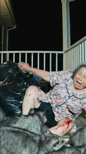 possums attack lady #dog #puppy #funny #love #automobile #animals