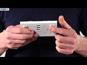 British General 2-Gang SP 13A Switched Socket & 3 Outlet USB Charger | Screwfix