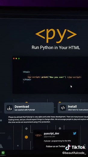 PyScript #pyscript #frontenddeveloper #programmer #codinglife