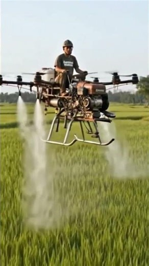 Advanced Farming Technology 🚜🌾 | Kubota Engine Powered Drone Sprayer in Action!