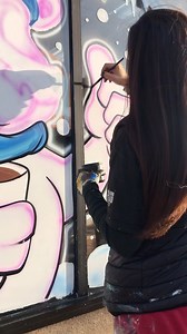 Safety is an illusion. Find your bliss and keep going. When you really want something in life you’ll find a way to achieve it🥴🤙 {Painted for @bagelsontheblvd} | Paint by Mish