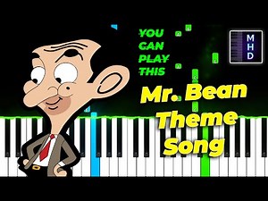 Mr. Bean Animated Theme Song (Piano Tutorial Easy)