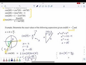 MTH 112 Double Angle Identities Examples