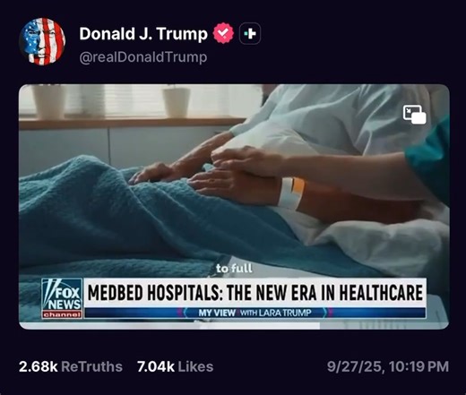 Many are speculating about this AI-generated video featuring Donald Trump talking about medbeds that appeared on his Truth Social Media account at 10 pm on Sept 27 and was then taken down. Legacy media is pointing out that it's all fake and there's no truth to Medbed technology. On the contrary, medbed technology is very real and has been discussed by multiple secret space program insiders starting with Randy Cramer in 2014, who described how it replaced limbs that were lost in a space battle et