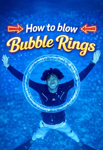 How to Blow Perfect Bubble Rings Underwater 😳 #fyp #fypシ #fishing #sea