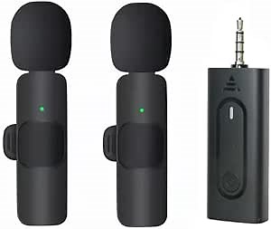 Wireless Lavalier Microphone for Camera/GoPro/Computer/Laptop/MacBook/Phone, Professional Lavalier Clip-on Microphone for Video Recording, YouTube, Vlog, Tiktok, Interview