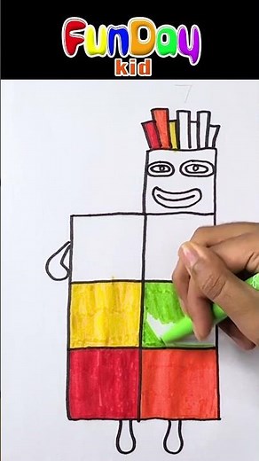 How to Draw the Numberblocks SEVEN - 7 | Easy Art for Toddlers & Kids - FunDay Kid