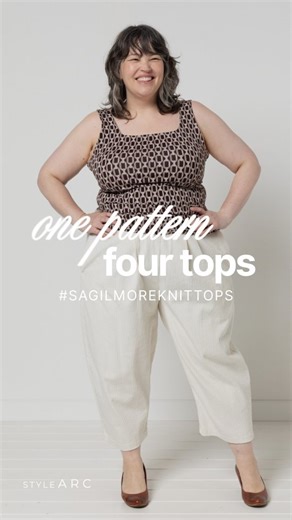 Style Arc - Sewing Pattern Company on Instagram: "ONE sewing pattern. FOUR new tops. ✂️✨ Meet the Gilmore Knit Top – your choose-your-own-adventure sew. Halter. Bandeau. Square neck. One shoulder. Same pattern, totally different vibes. Perfect for using up knit scraps, sewing something quick, or making one… then immediately planning the next three 😏 So tell us 👇 Which version are you sewing first? #StyleArc #sagilmoreknittops #sewingreels #sewingcommunity memadesewing sewistsofinstagram handma