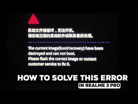 How to solve (The current image boot/recovery have been destroyed) error.