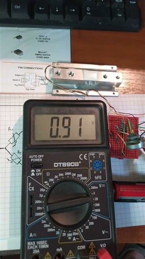 Hooking Up a Load Cell to LM358 #electronic #sensor #diy