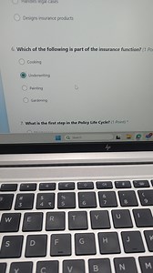 Which of the following is part of the insurance function?Cook... | Filo