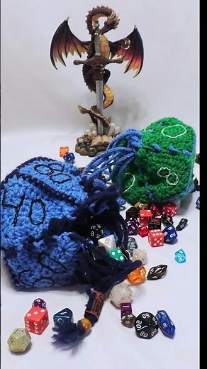 D10 Dice Bag & Shoulder Bag Crochet Pattern