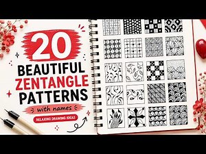 20 Beautiful Zentangle Patterns with Names