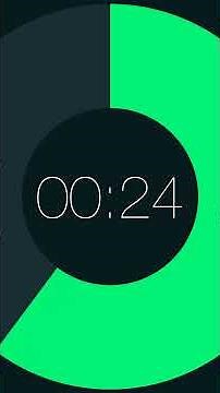 1 Minute Circle Timer | Neon Green | Vertical Circle Wipe Visual Countdown