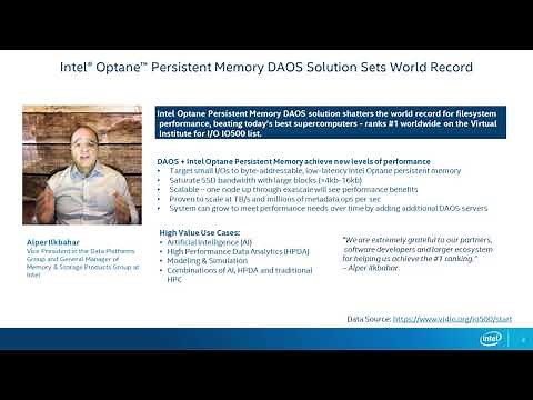 Intel Optane Persistent Memory DAOS Solution Sets World Record