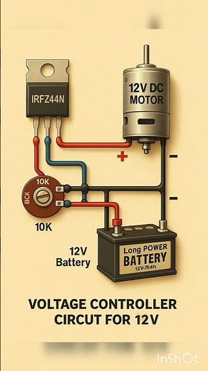 Voltage Controller circuit for 12V ⚡👨‍🔧💀🪛 #electrician #controller #voltage #electricalindia