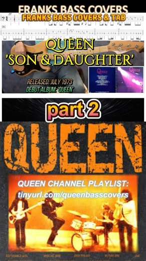 SON AND DAUGHTER - QUEEN | FRANKS BASS COVERS #shorts2026new p2