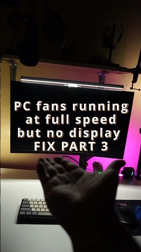 Pc fans running at full speed No display FIX PART 3 #shorts