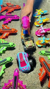 Dinosaurs are pushing 🦖 cars and throwing toys around.😮 🐘🐄🦒 toys #dinosaur #jcb 😎