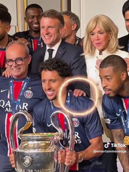 Macron's PSG Group Photo Gesture Explained
