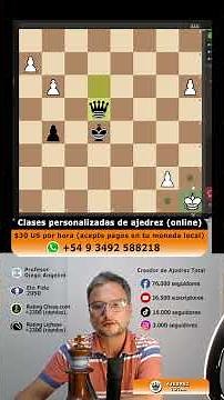 Queen vs. 7th-rank knight-pawn #chess #ajedrez #xadrez