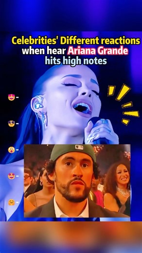 When celebrities hear Ariana Grande's live high notes. #ariana #arianagrande#HighNote