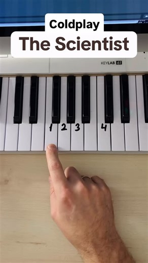 The Scientist Coldplay #pianotutorial #piano #coldplay #scientist | Keys Beginners