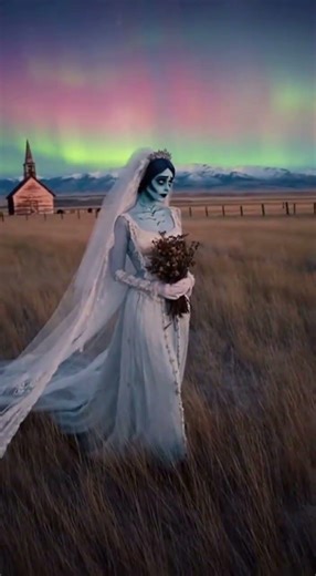 Victorian Corpse Bride Crosses The Prairies🖤💐 #goth#victoriangoth #gothic#gothicspirit#corpsebride