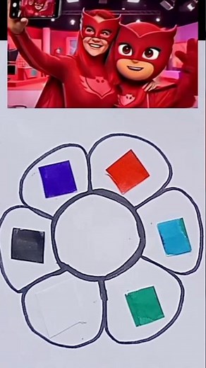 PJ Masks colour mixing #satisfying#colourmixing#pjmasks#trending#art