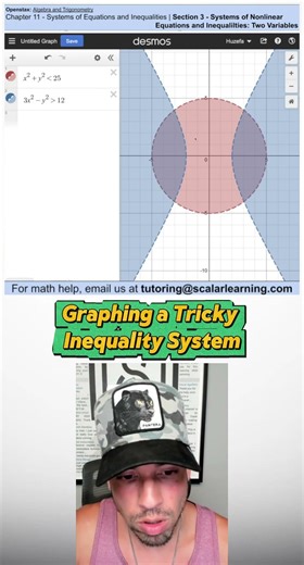 Graphing a Tricky Inequality System #maths #scalarlearning #education