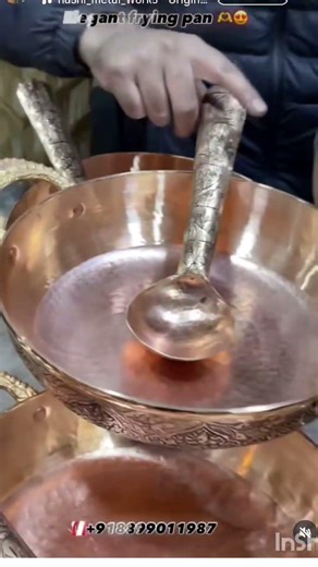 kashmiri copper frying pan # Elegant frying pan ♥️ #ytshorts